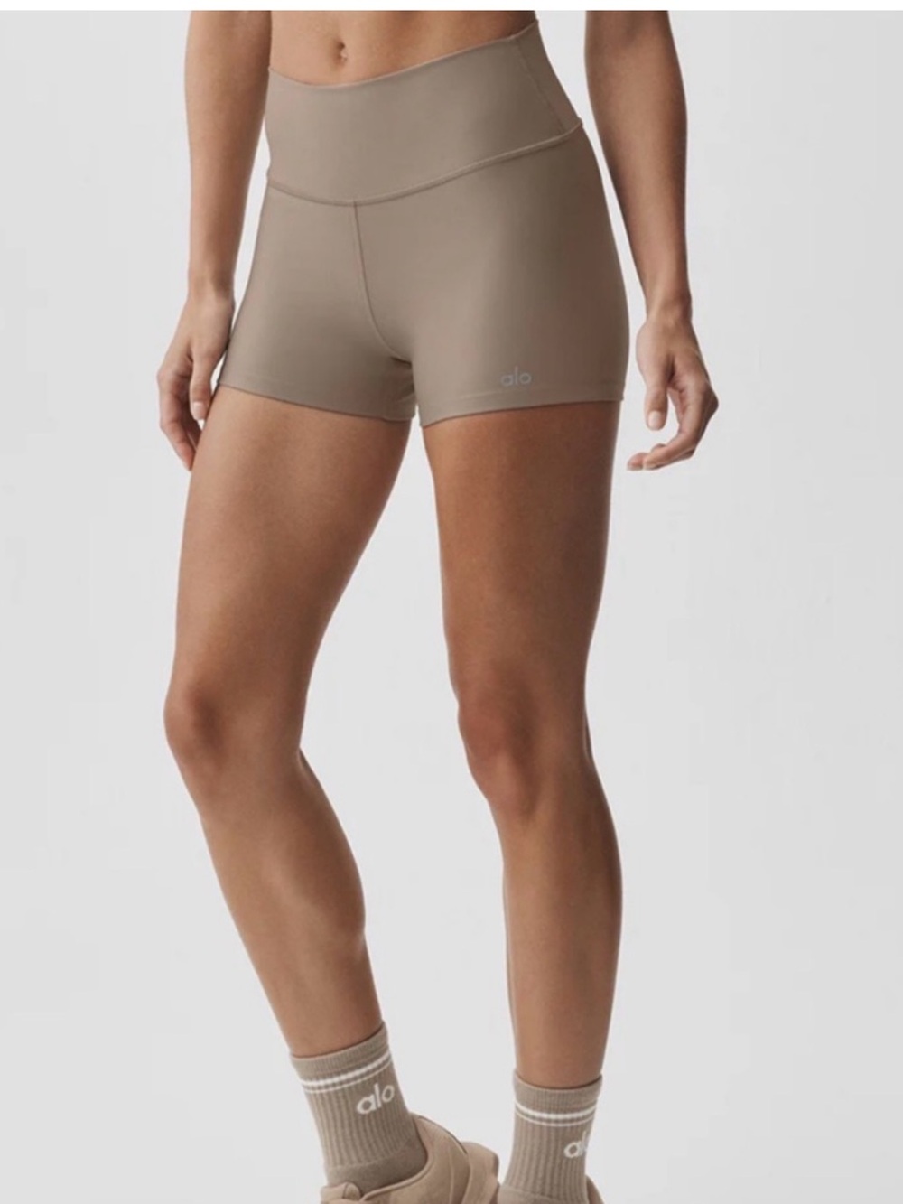 Alo high waist ribbed athletic short, XS